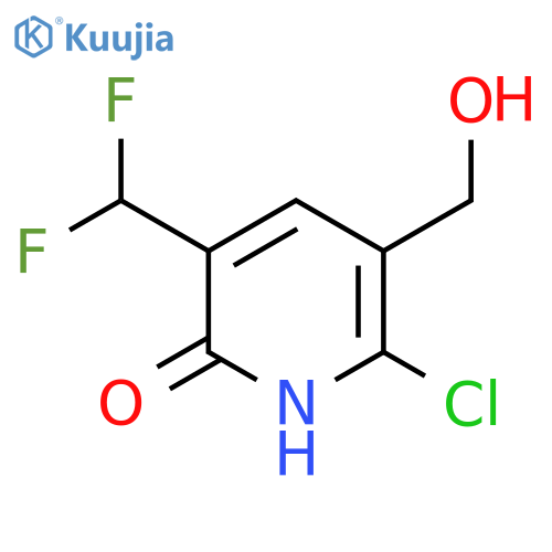 2-Chloro-5-(difluoromethyl)-6-hydroxypyridine-3-methanol structure