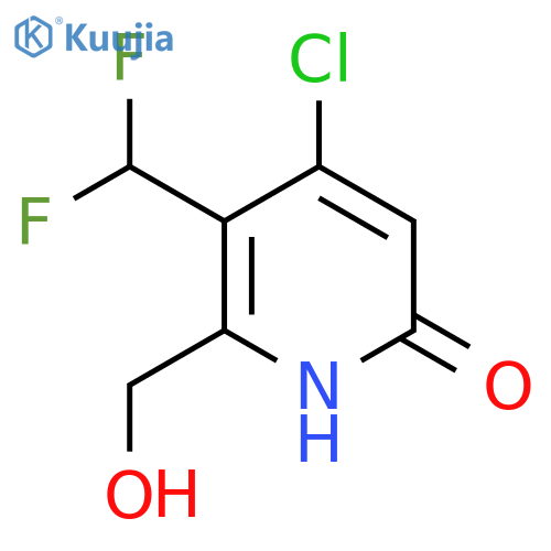 4-Chloro-3-(difluoromethyl)-6-hydroxypyridine-2-methanol structure