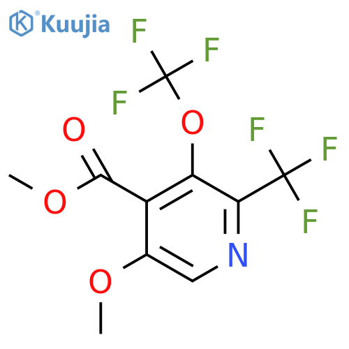 Methyl 5-methoxy-3-(trifluoromethoxy)-2-(trifluoromethyl)pyridine-4-carboxylate structure