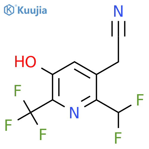 2-(Difluoromethyl)-5-hydroxy-6-(trifluoromethyl)pyridine-3-acetonitrile structure