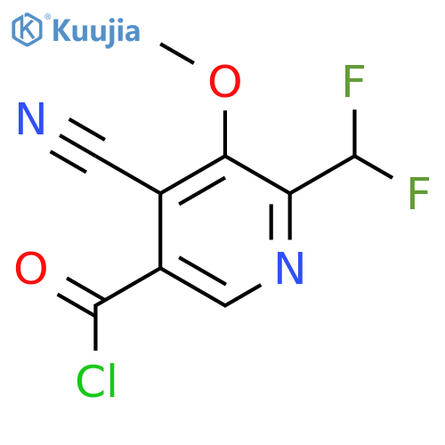4-Cyano-2-(difluoromethyl)-3-methoxypyridine-5-carbonyl chloride structure