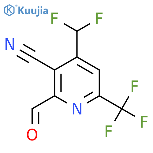 3-Cyano-4-(difluoromethyl)-6-(trifluoromethyl)pyridine-2-carboxaldehyde structure
