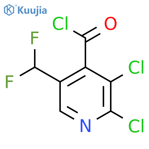 2,3-Dichloro-5-(difluoromethyl)pyridine-4-carbonyl chloride structure