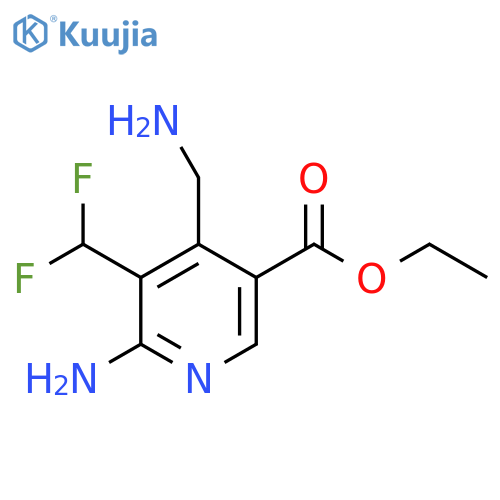 Ethyl 2-amino-4-(aminomethyl)-3-(difluoromethyl)pyridine-5-carboxylate structure