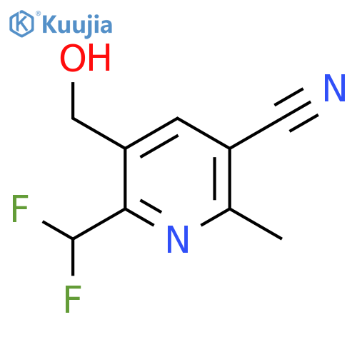 3-Cyano-6-(difluoromethyl)-2-methylpyridine-5-methanol structure