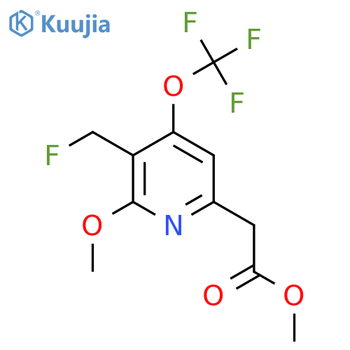 Methyl 3-(fluoromethyl)-2-methoxy-4-(trifluoromethoxy)pyridine-6-acetate structure