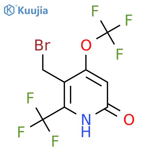 3-(Bromomethyl)-6-hydroxy-4-(trifluoromethoxy)-2-(trifluoromethyl)pyridine structure