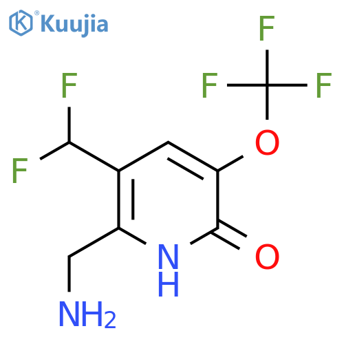2-(Aminomethyl)-3-(difluoromethyl)-6-hydroxy-5-(trifluoromethoxy)pyridine structure
