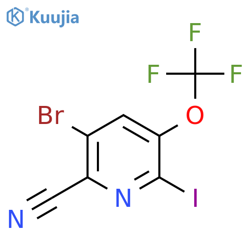 3-Bromo-2-cyano-6-iodo-5-(trifluoromethoxy)pyridine structure