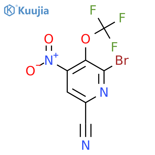 2-Bromo-6-cyano-4-nitro-3-(trifluoromethoxy)pyridine structure