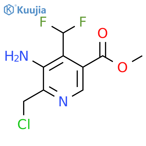 Methyl 3-amino-2-(chloromethyl)-4-(difluoromethyl)pyridine-5-carboxylate structure