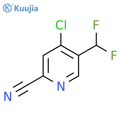 4-Chloro-2-cyano-5-(difluoromethyl)pyridine structure
