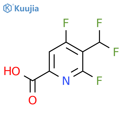 2,4-Difluoro-3-(difluoromethyl)pyridine-6-carboxylic acid structure