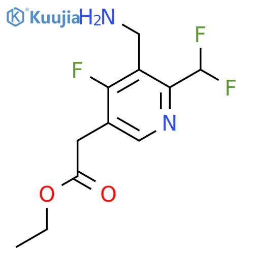 Ethyl 3-(aminomethyl)-2-(difluoromethyl)-4-fluoropyridine-5-acetate structure