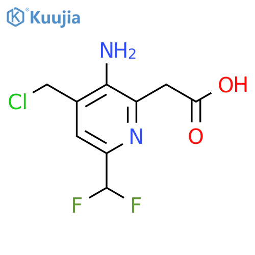 3-Amino-4-(chloromethyl)-6-(difluoromethyl)pyridine-2-acetic acid structure
