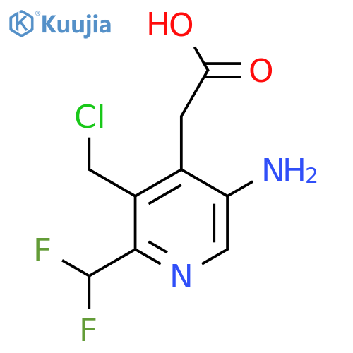5-Amino-3-(chloromethyl)-2-(difluoromethyl)pyridine-4-acetic acid structure