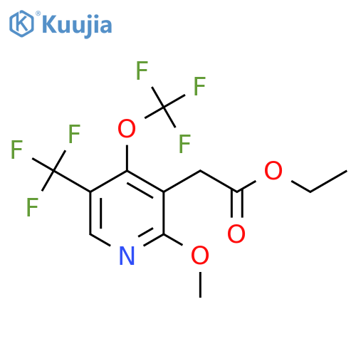 Ethyl 2-methoxy-4-(trifluoromethoxy)-5-(trifluoromethyl)pyridine-3-acetate structure