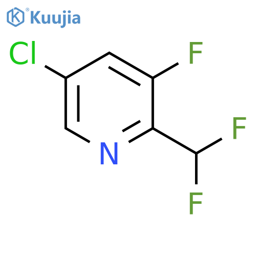 5-Chloro-2-(difluoromethyl)-3-fluoropyridine structure