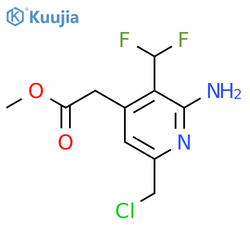 Methyl 2-amino-6-(chloromethyl)-3-(difluoromethyl)pyridine-4-acetate structure
