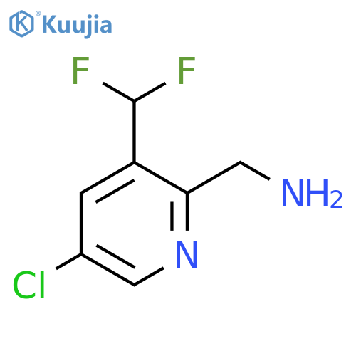 2-(Aminomethyl)-5-chloro-3-(difluoromethyl)pyridine structure