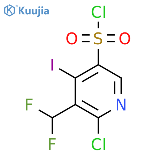 2-Chloro-3-(difluoromethyl)-4-iodopyridine-5-sulfonyl chloride structure