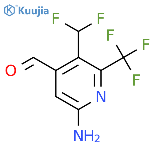 6-Amino-3-(difluoromethyl)-2-(trifluoromethyl)pyridine-4-carboxaldehyde structure