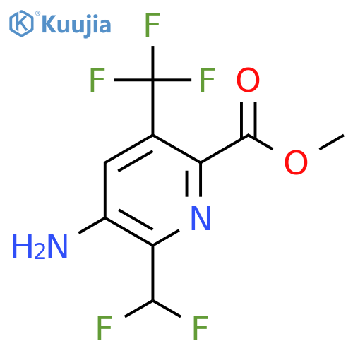 Methyl 3-amino-2-(difluoromethyl)-5-(trifluoromethyl)pyridine-6-carboxylate structure