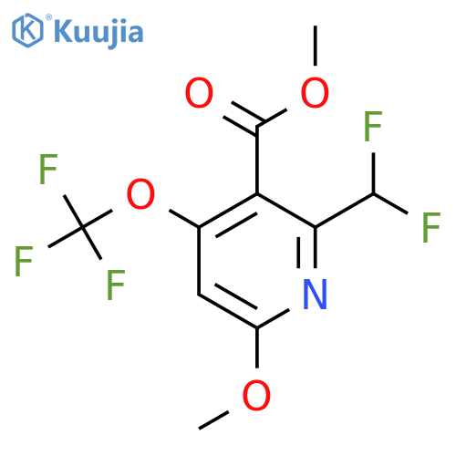 Methyl 2-(difluoromethyl)-6-methoxy-4-(trifluoromethoxy)pyridine-3-carboxylate structure
