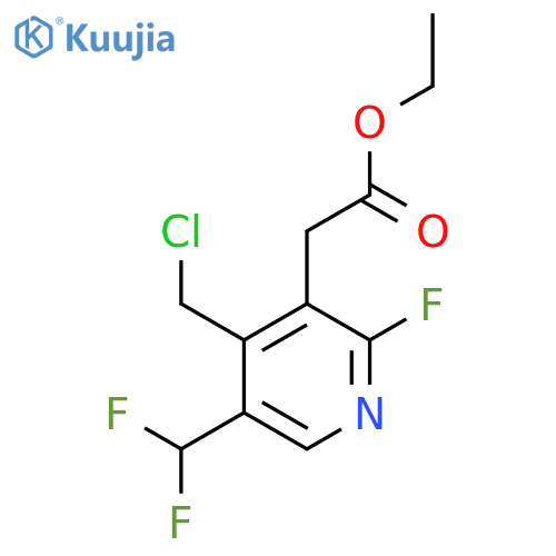 Ethyl 4-(chloromethyl)-5-(difluoromethyl)-2-fluoropyridine-3-acetate structure