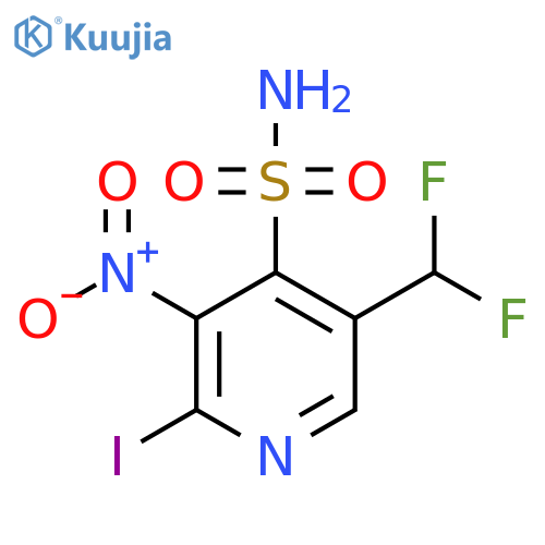 5-(Difluoromethyl)-2-iodo-3-nitropyridine-4-sulfonamide structure