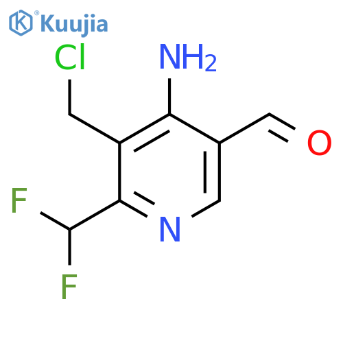 4-Amino-3-(chloromethyl)-2-(difluoromethyl)pyridine-5-carboxaldehyde structure
