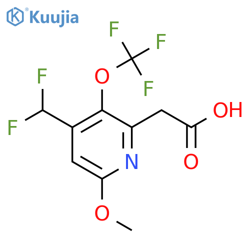 4-(Difluoromethyl)-6-methoxy-3-(trifluoromethoxy)pyridine-2-acetic acid structure