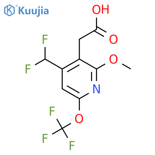 4-(Difluoromethyl)-2-methoxy-6-(trifluoromethoxy)pyridine-3-acetic acid structure