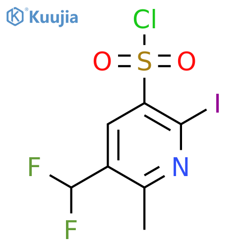 3-(Difluoromethyl)-6-iodo-2-methylpyridine-5-sulfonyl chloride structure
