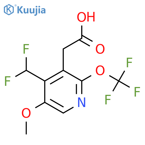 4-(Difluoromethyl)-5-methoxy-2-(trifluoromethoxy)pyridine-3-acetic acid structure