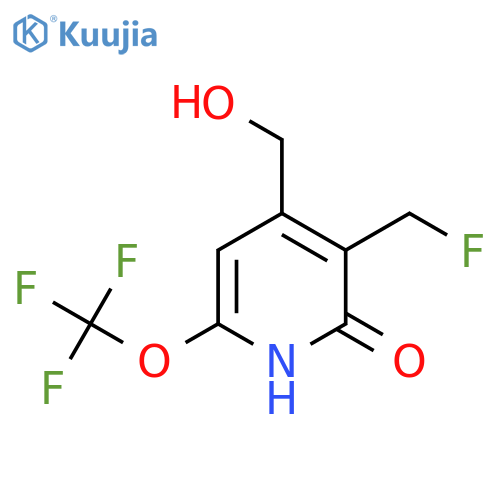 3-(Fluoromethyl)-2-hydroxy-6-(trifluoromethoxy)pyridine-4-methanol structure