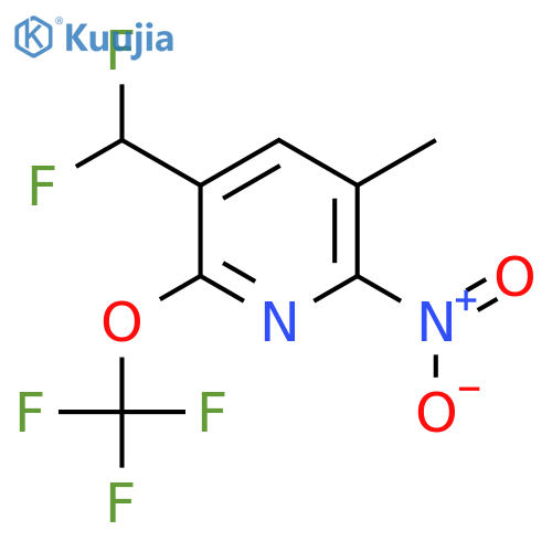3-(Difluoromethyl)-5-methyl-6-nitro-2-(trifluoromethoxy)pyridine structure