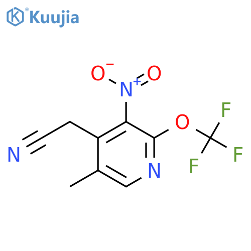 5-Methyl-3-nitro-2-(trifluoromethoxy)pyridine-4-acetonitrile structure