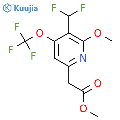 Methyl 3-(difluoromethyl)-2-methoxy-4-(trifluoromethoxy)pyridine-6-acetate structure