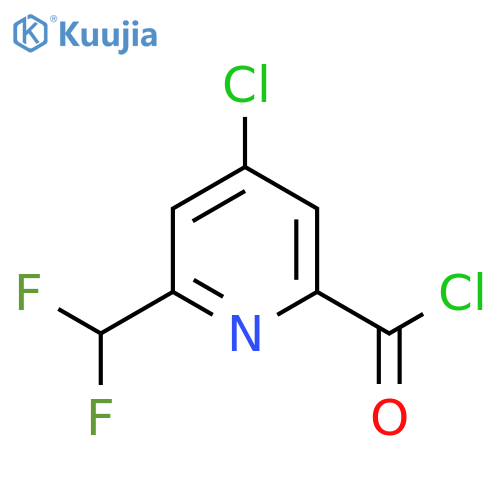 4-Chloro-2-(difluoromethyl)pyridine-6-carbonyl chloride structure