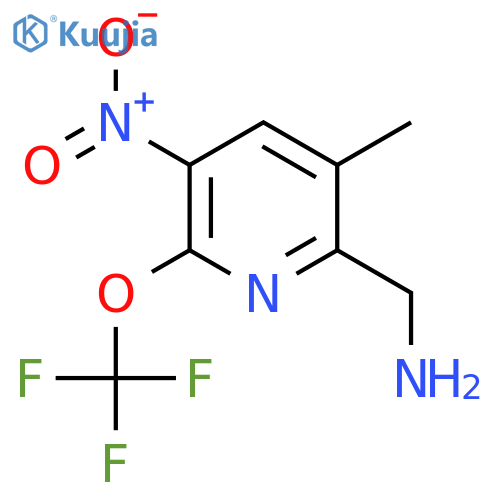 2-(Aminomethyl)-3-methyl-5-nitro-6-(trifluoromethoxy)pyridine structure