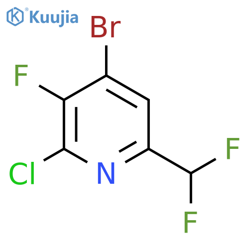 4-Bromo-2-chloro-6-(difluoromethyl)-3-fluoropyridine structure