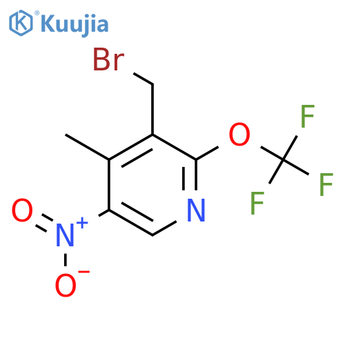 3-(Bromomethyl)-4-methyl-5-nitro-2-(trifluoromethoxy)pyridine structure