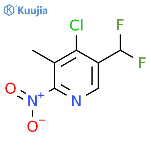 4-Chloro-5-(difluoromethyl)-3-methyl-2-nitropyridine structure