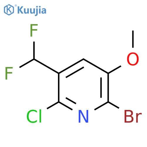 2-Bromo-6-chloro-5-(difluoromethyl)-3-methoxypyridine structure