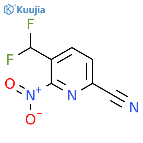 6-Cyano-3-(difluoromethyl)-2-nitropyridine structure