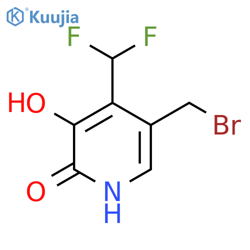 5-(Bromomethyl)-4-(difluoromethyl)-2,3-dihydroxypyridine structure
