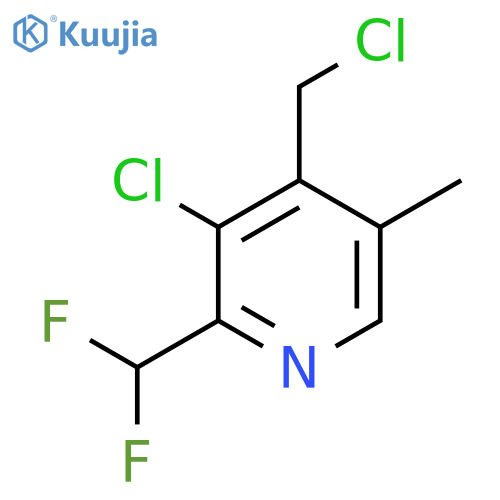 3-Chloro-4-(chloromethyl)-2-(difluoromethyl)-5-methylpyridine structure