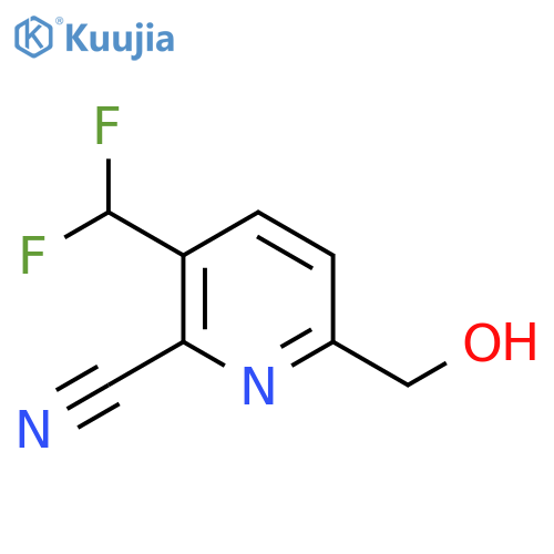 2-Cyano-3-(difluoromethyl)pyridine-6-methanol structure