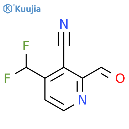 3-Cyano-4-(difluoromethyl)pyridine-2-carboxaldehyde structure